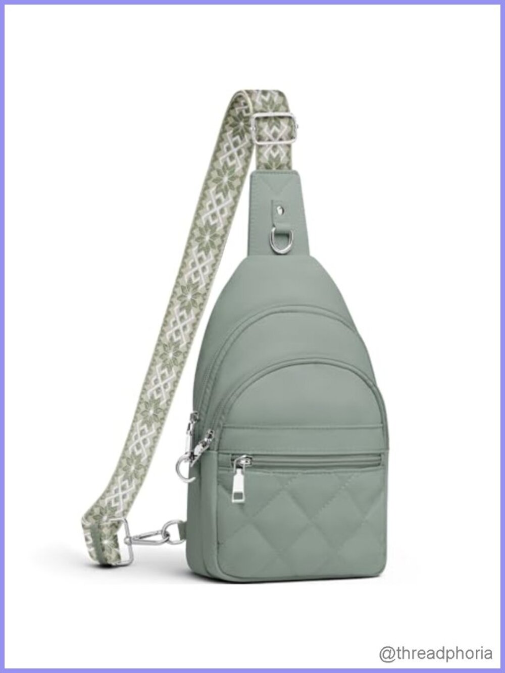 Anti-Theft RFID Sling Bag for Women Waterproof Nylon Crossbody Purse Travel